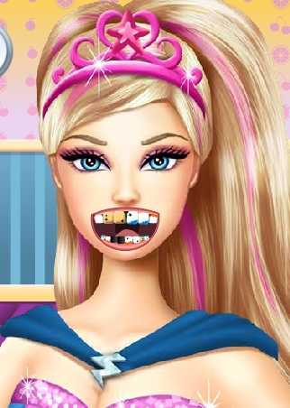 Play Barbie Superhero At Dentist Game