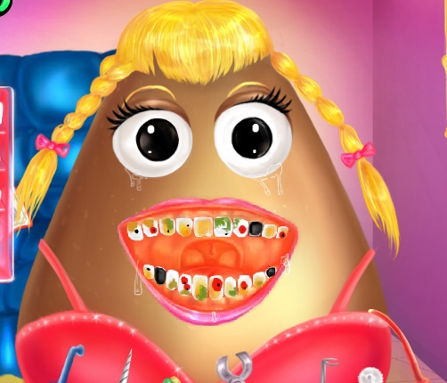 Play Pou Girl Dentist Game